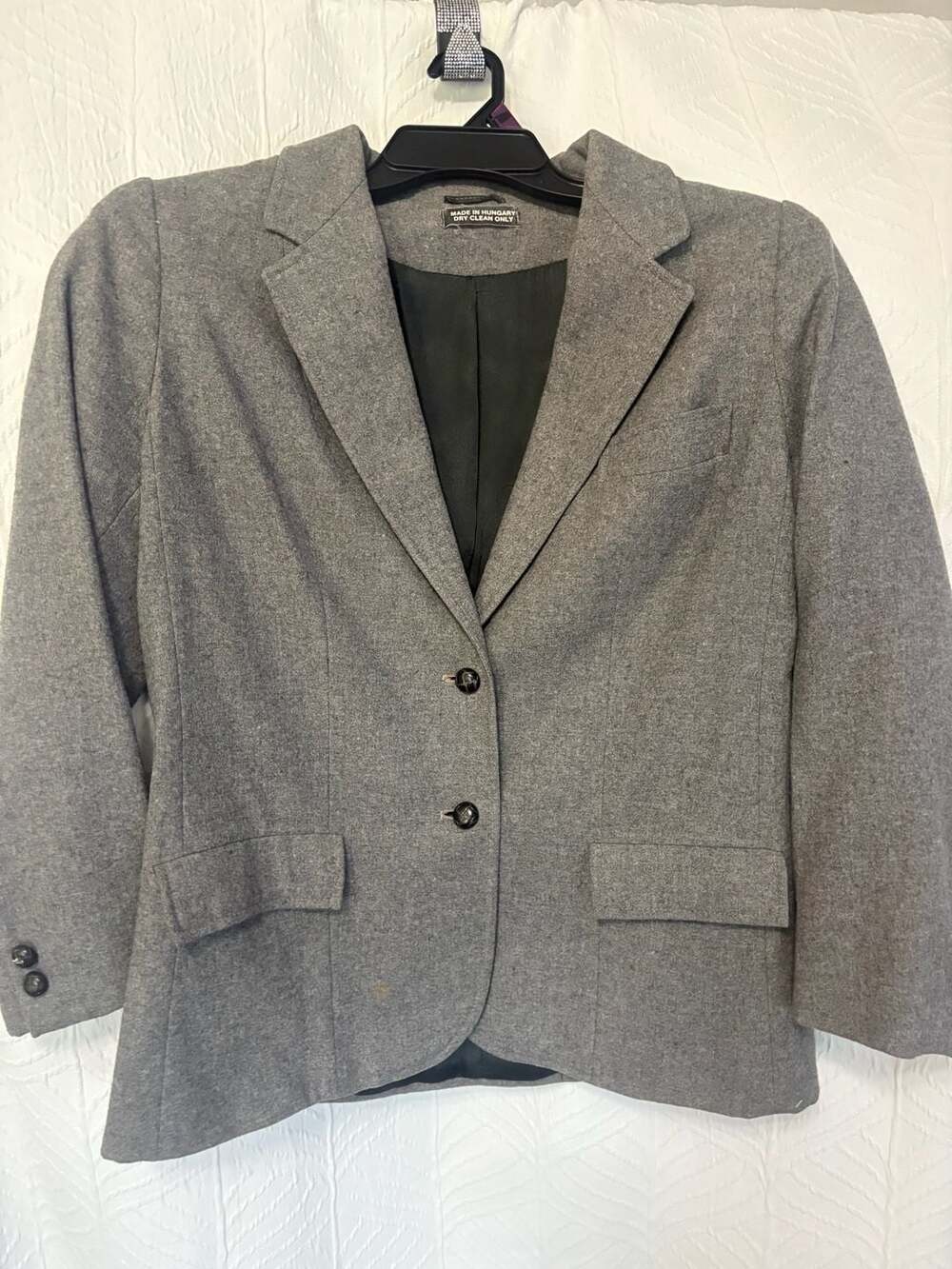 Bridle and Bit Grey Wool Blazer Size 14